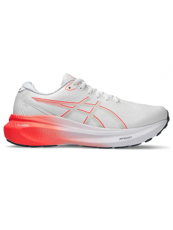 Asics Running Shoes Gel-Kayano 30 White/Sunrise Red