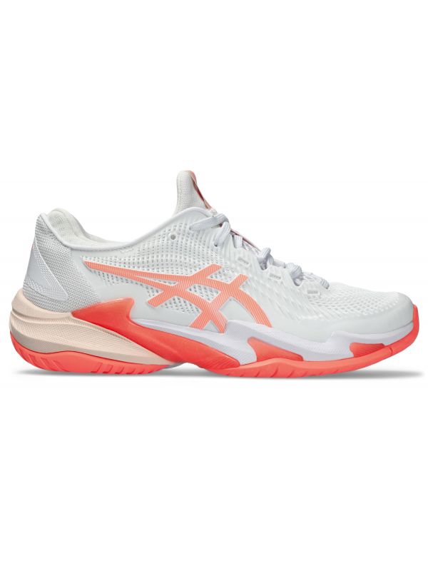 Asics Running Shoes Court FF 3 White/Sun Coral