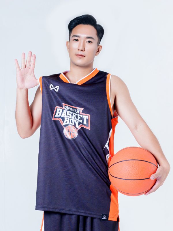 Warrix Basket Boy Captain Jersey - BLACK LYCANS