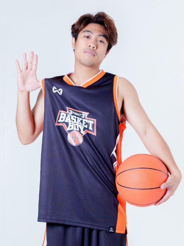 Warrix Basket Boy Captain Jersey - BLACK LYCANS