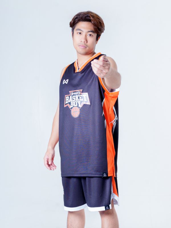 Warrix Basket Boy Captain Jersey - BLACK LYCANS