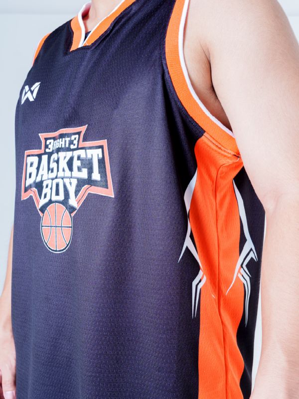 Warrix Basket Boy Captain Jersey - BLACK LYCANS