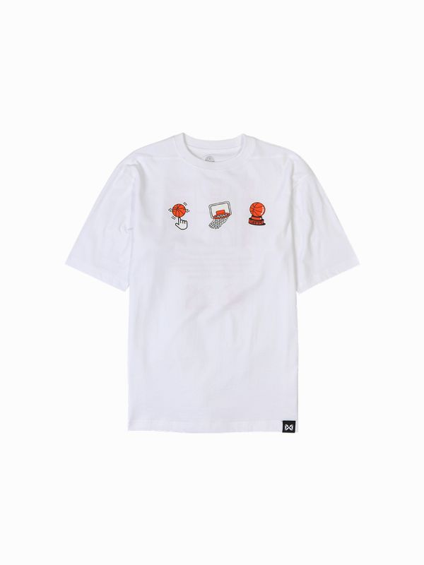 T-Shirt Oversize warrix Jump Fast Break White