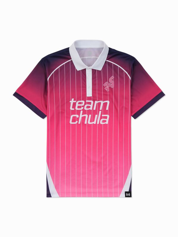 Chula Baka Forward - Cheer Polo Shirt-ชมพู-XS