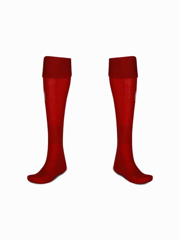 FOOTBALL BASIC SOCKS-แดง-ขาว-F