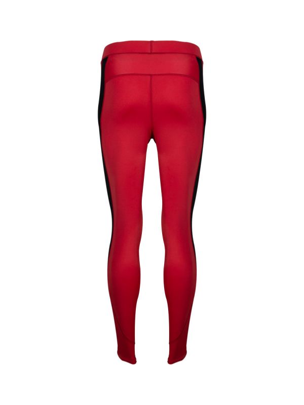 WARRIX กางเกงรัดกล้ามขายาว ผู้ชาย-Red-ดำ