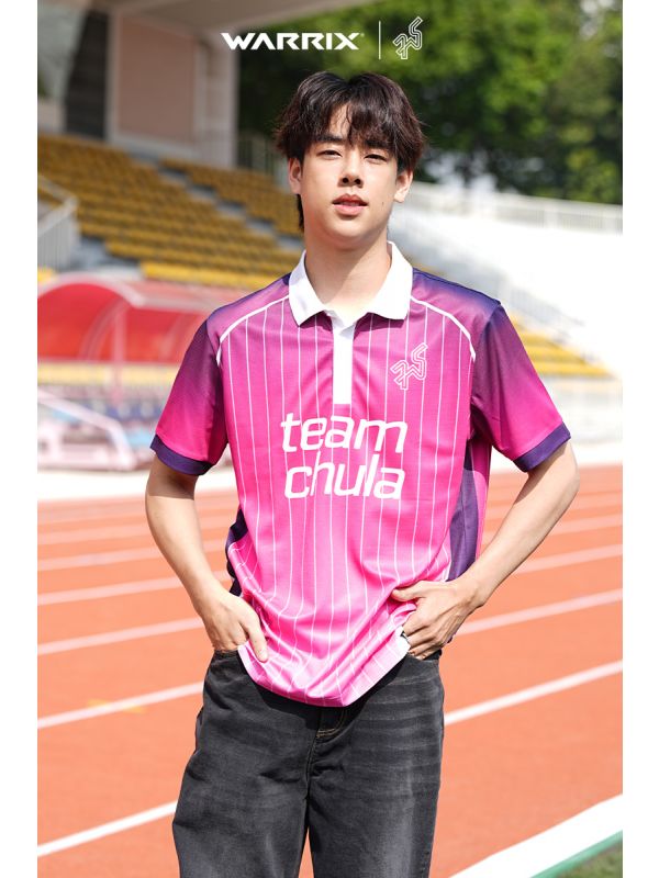 Chula Baka Forward - Cheer Polo Shirt-ชมพู-XS