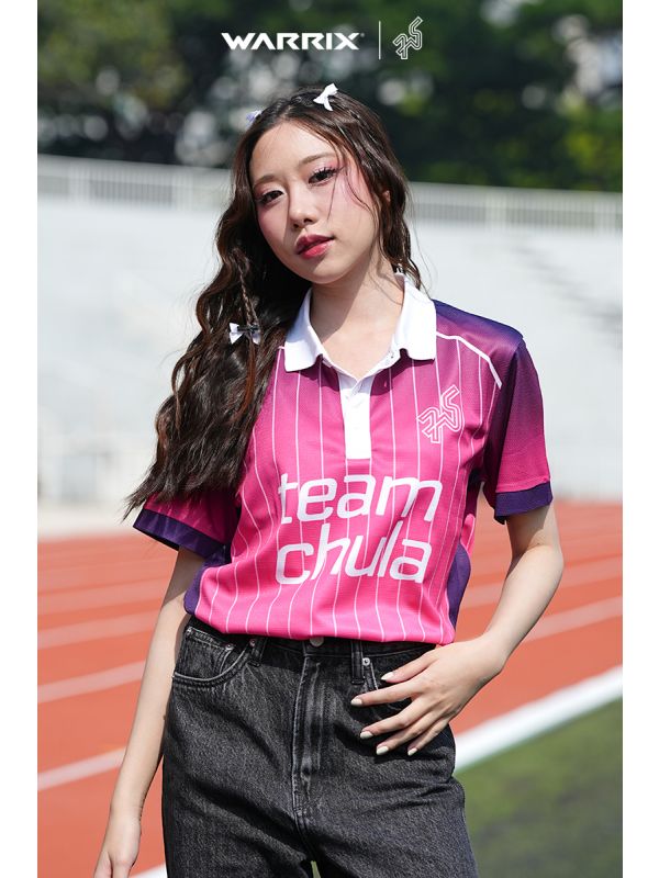 Chula Baka Forward - Cheer Polo Shirt-ชมพู-XS