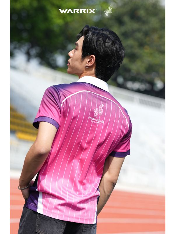 Chula Baka Forward - Cheer Polo Shirt-ชมพู-XS