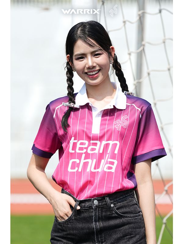 Chula Baka Forward - Cheer Polo Shirt-ชมพู-XS