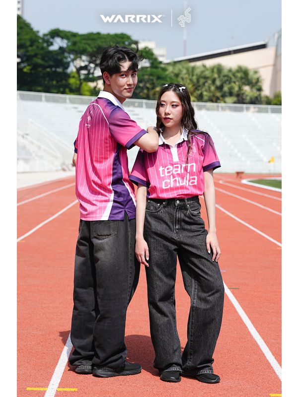 Chula Baka Forward - Cheer Polo Shirt-ชมพู-XS