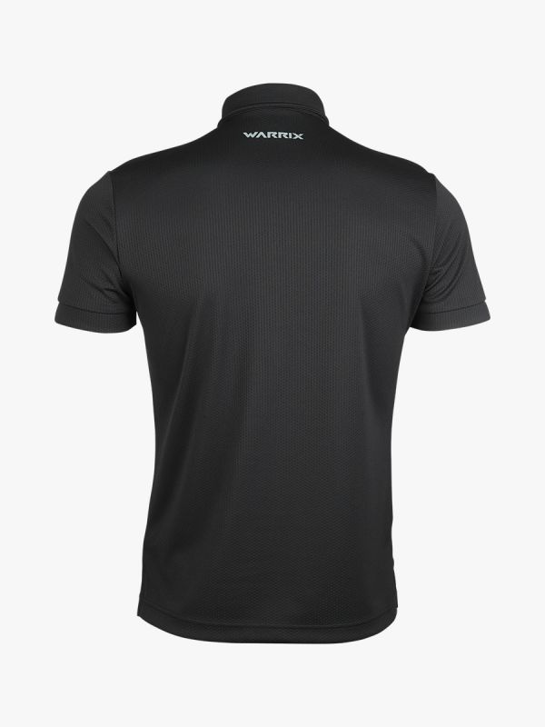 Warrix Bubble Polo Shirt-ดำ-XS
