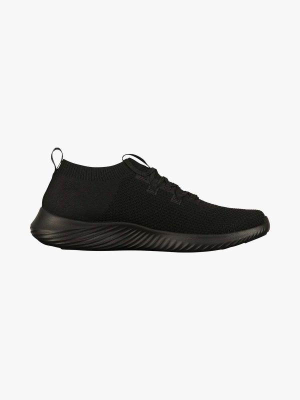 Warrix Wave Sneakers - Black-ดำ (AA)-35