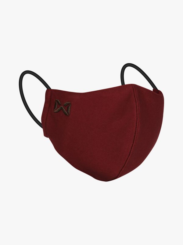 WARRIX หน้ากากผ้าปิดจมูก รุ่นแผ่นกรอง-สีแดงเลือดหมู