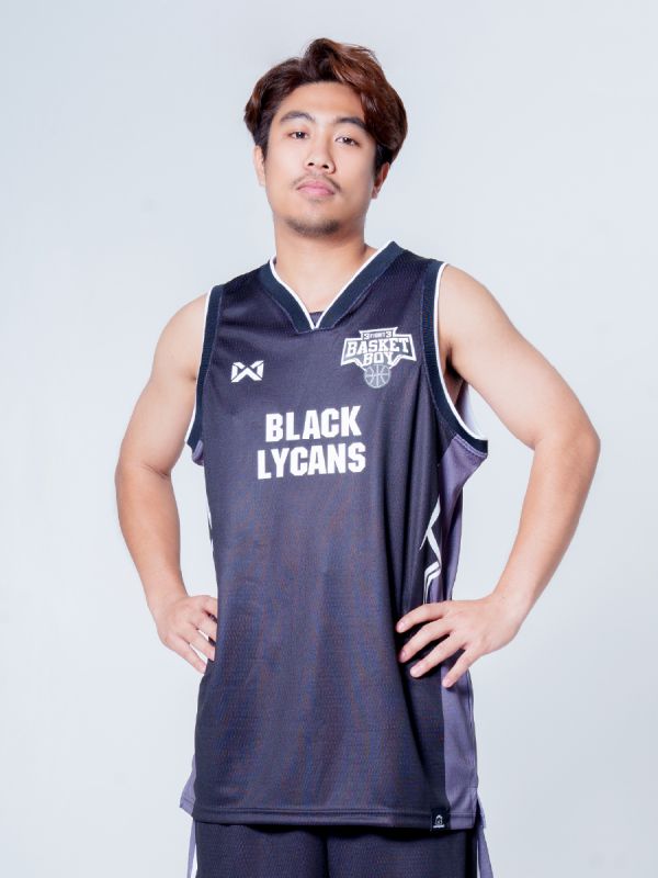 Warrix Basket Boy Match Jersey-BLACK LYCANS