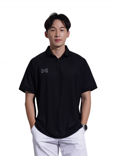 Warrix Raglan Polo Shirt - Black