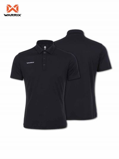 Warrix Solid Polo Shirt - Black