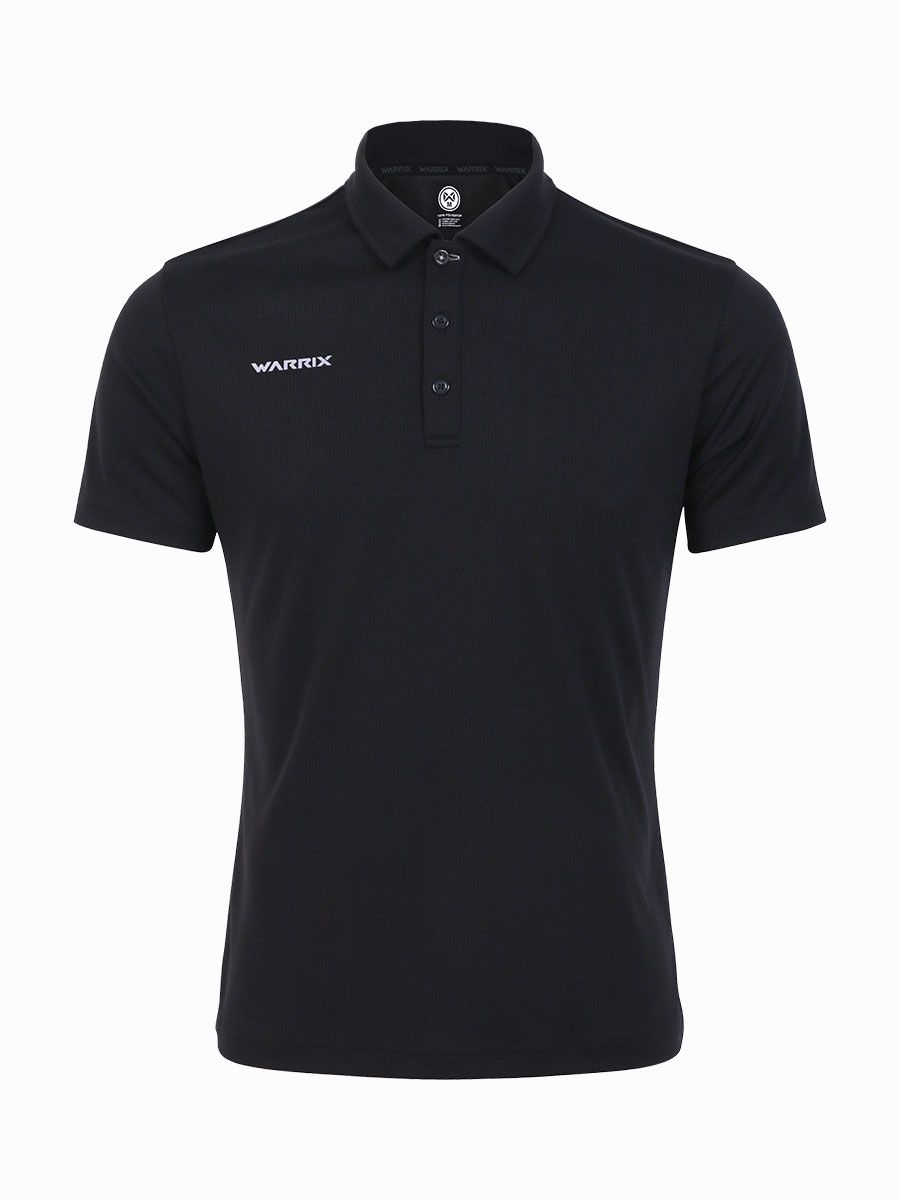 Warrix Solid Polo Shirt - Black