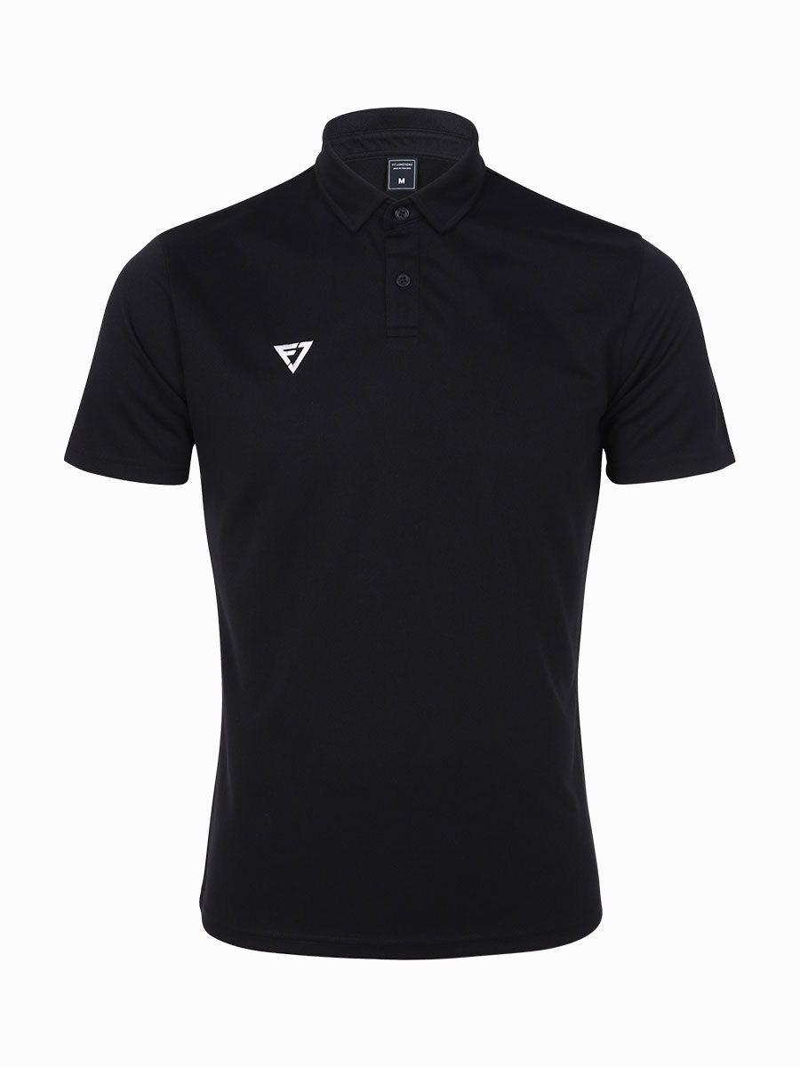 Warrix Fit Junctions Pin Polo Shirt-Black